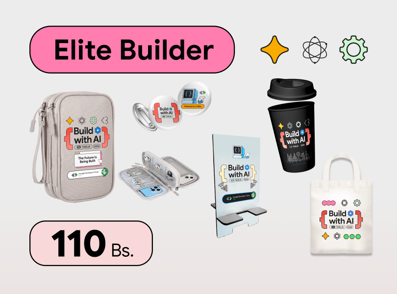 Paquete Elite Builder: 2 pines, vaso, bolsa, portacelular y estuche organizador Build with AI